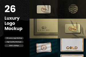 26 Luxury Logo Mockup with Shadow