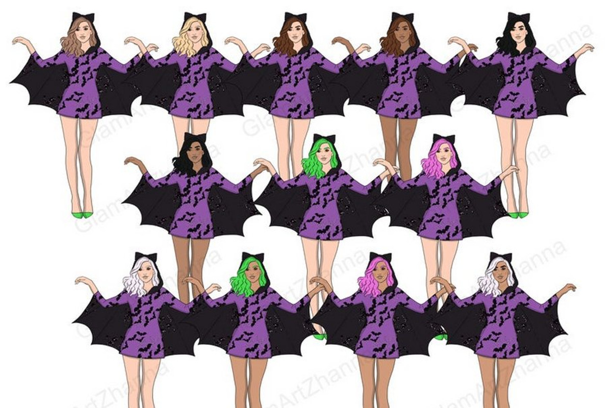 Boo Girls And Children Clipart, a Person Illustration by GlamArtZhanna (Photo 2 of 5)