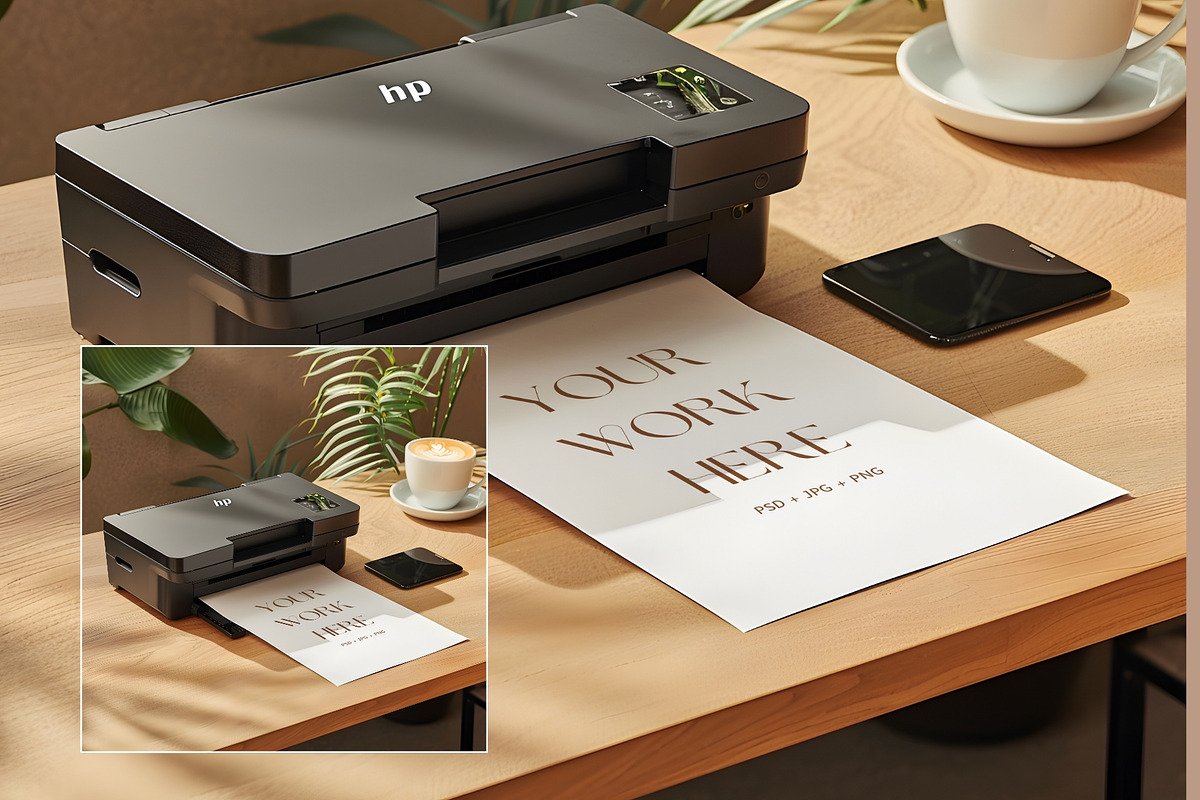 Minimal Printer Mockup - PR006 - 001, a Books & Magazine Mockup by Callistemon Creative (Photo 7 of 7)