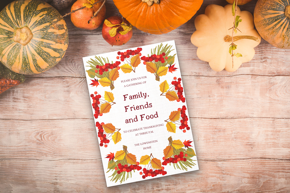 Editable Thanksgiving Invitation, an Invitation Template by ForeverPrint (Photo 4 of 8)