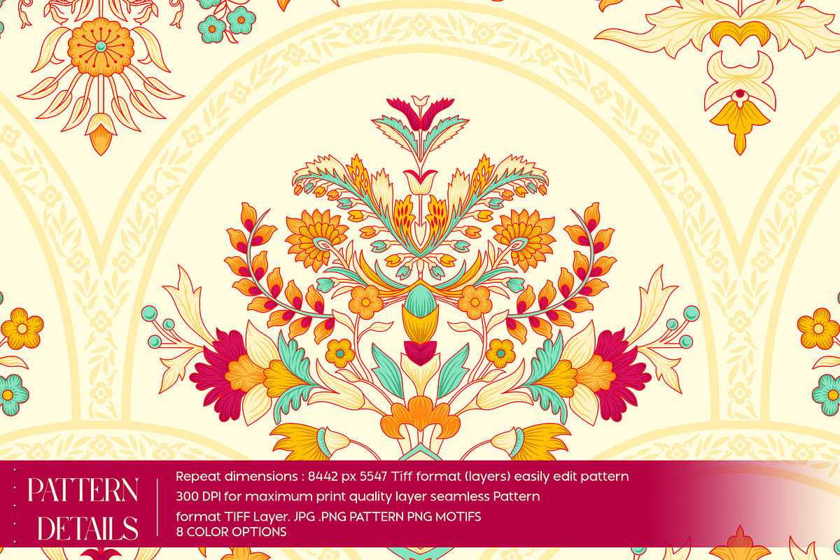 MUGHAL Blossom Arches Pattern, a Pattern Graphic by Fabrivo (Photo 6 of 11)