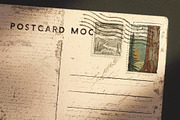 Vintage Postcard with Postage Stamps, an Advertising Mockup by Custom Scene (Thumbnail 4 of 11)