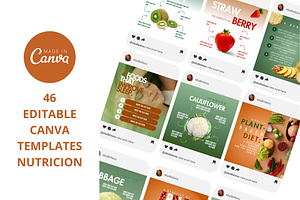Canva Templates Nutricion Instragram, an App Template by StudioLsou Art