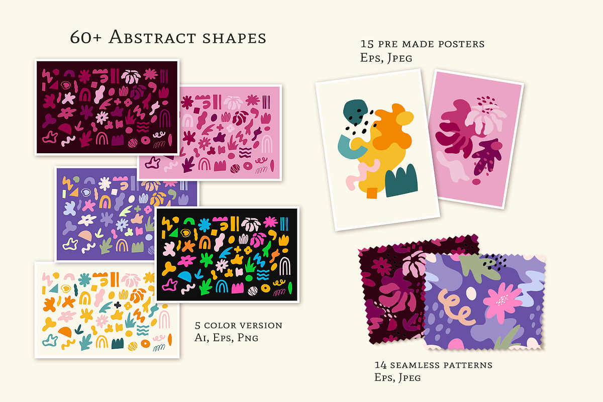 Abstract shapes vector collection, a Decorative Illustration by Nadezhda Mikhailova (Photo 17 of 18)