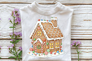 Whimsical Gingerbread House, an Illustration by CraftArtStudio (Thumbnail 2 of 4)