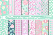 Mothers day digital papers - Mothers, an Illustration by SinaCreation (Thumbnail 1 of 6)