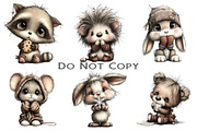 Whimsical Cozy Animal Clipart, an Illustration by Craft Nest (Thumbnail 2 of 8)
