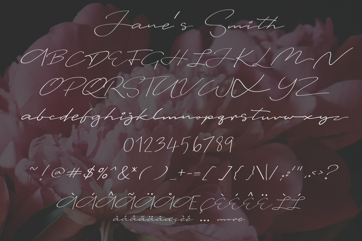 Janes Smith | Handwritten font preview 7