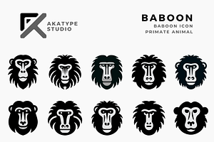 Baboon Icon Vector, an Outline Icon by Akatype Studio