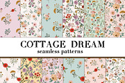 Cottage Dream Seamless Pattern, a Pattern Graphic by Rosabebe (Thumbnail 1 of 5)