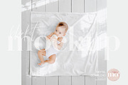 Square baby blanket mockup, a Product Mockup by MoMockups (Thumbnail 3 of 6)
