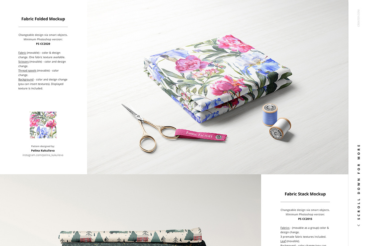 Fabric Factory v.6 Mockup Bundle, a Merchandise Mockup by creatsy5 (Photo 5 of 13)