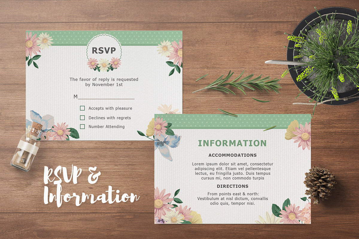 FLOWER WEDDING INVITATION SUITES, an Invitation Template by Totem Invitation House (Photo 4 of 4)