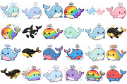 Cute Whale Clipart, an Animal Illustration by Forhadx5 (Thumbnail 4 of 7)