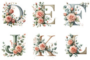 A-Z Floral Alphabet Clipart, an Illustration by DreamArtGraphic (Thumbnail 2 of 5)