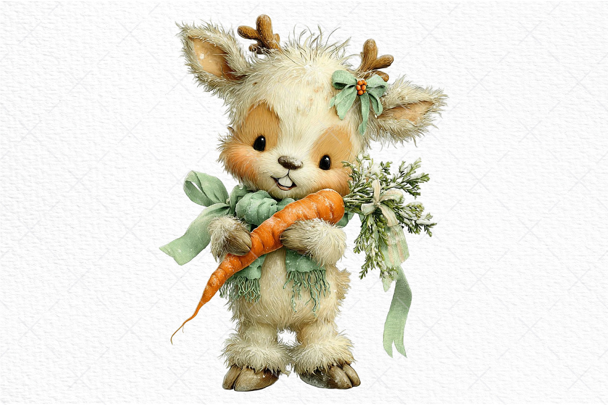 Whimsical Easter Reindeer Clipart, an Illustration by Craft Nest (Photo 11 of 11)