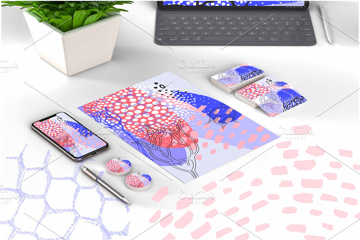 Abstract floral collection, a Decorative Illustration by Polanika (Photo 7 of 12)