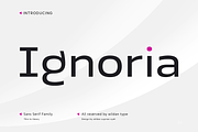 Ignoria, a Sans Serif Font by Wildan Type (Thumbnail 1 of 10)