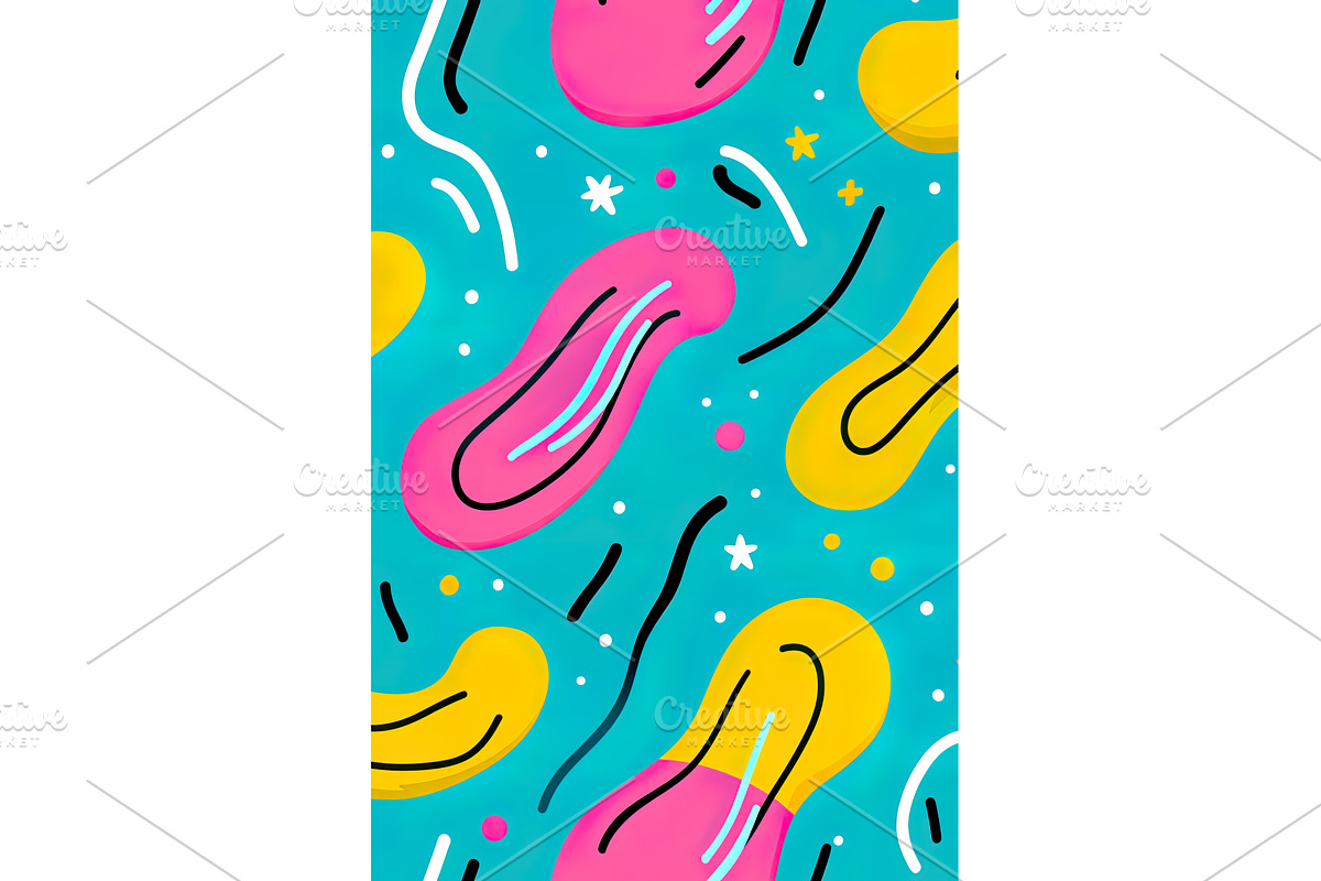 Colorful abstract pattern with pink, an Illustration by Lermont51