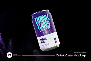 Drink Cans Mockup
