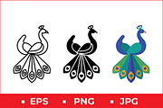 Peacock Vector Icons, a Solid Icon by Artonix (Thumbnail 1 of 2)
