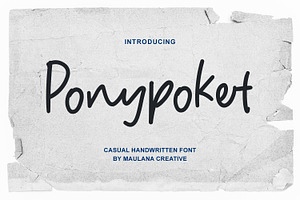 Ponypoket Handwritten Casual Font