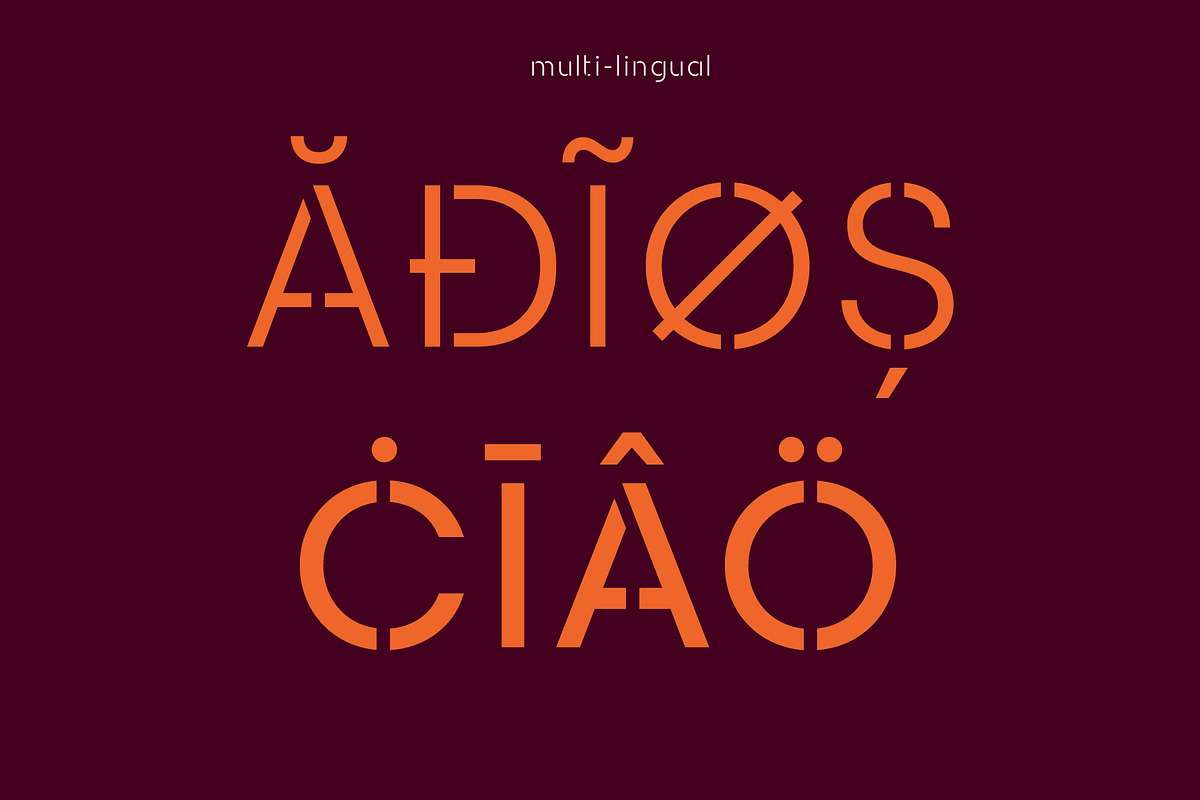 Sukima Stencil Display Font preview 8