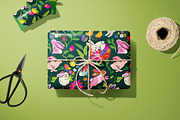 Folk Garden Easter Bunnies, a Pattern Graphic by PenguinHouse (Thumbnail 4 of 6)