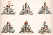 whimsical summer sandcastle clipart, an Illustration by GatewayDesign (Thumbnail 2 of 7)