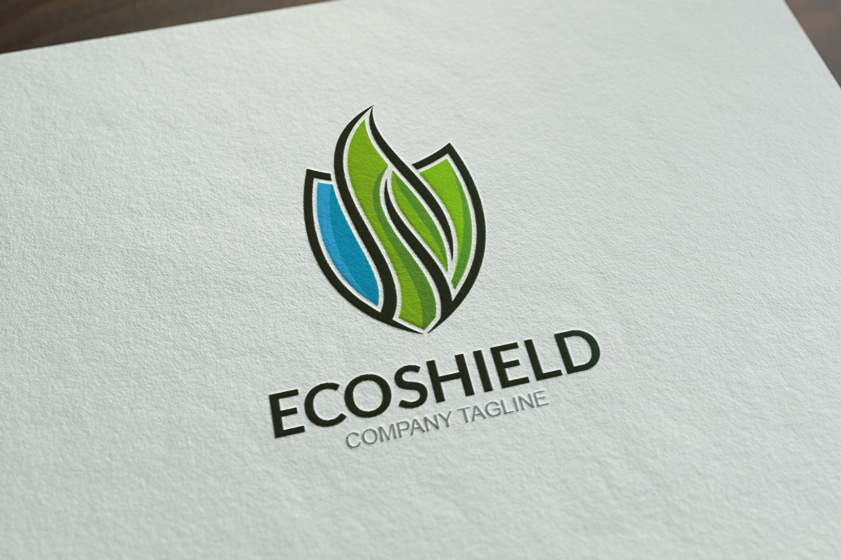 Eco Shield Logo Template, a Branding & Logo Template by Twelve.std (Photo 1 of 2)