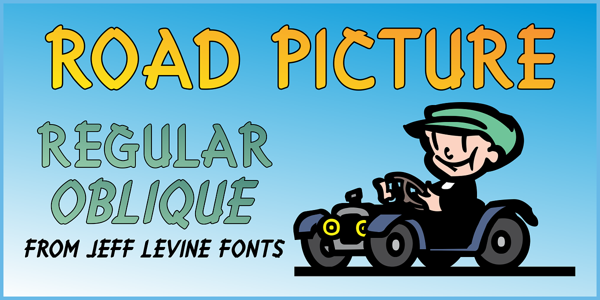 Road Picture JNL, a Sans Serif Font by Jeff Levine Fonts (Photo 1 of 5)