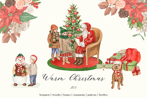 Warm Christmas Watercolor, a Seasonal Illustration by Catch the Dream Art