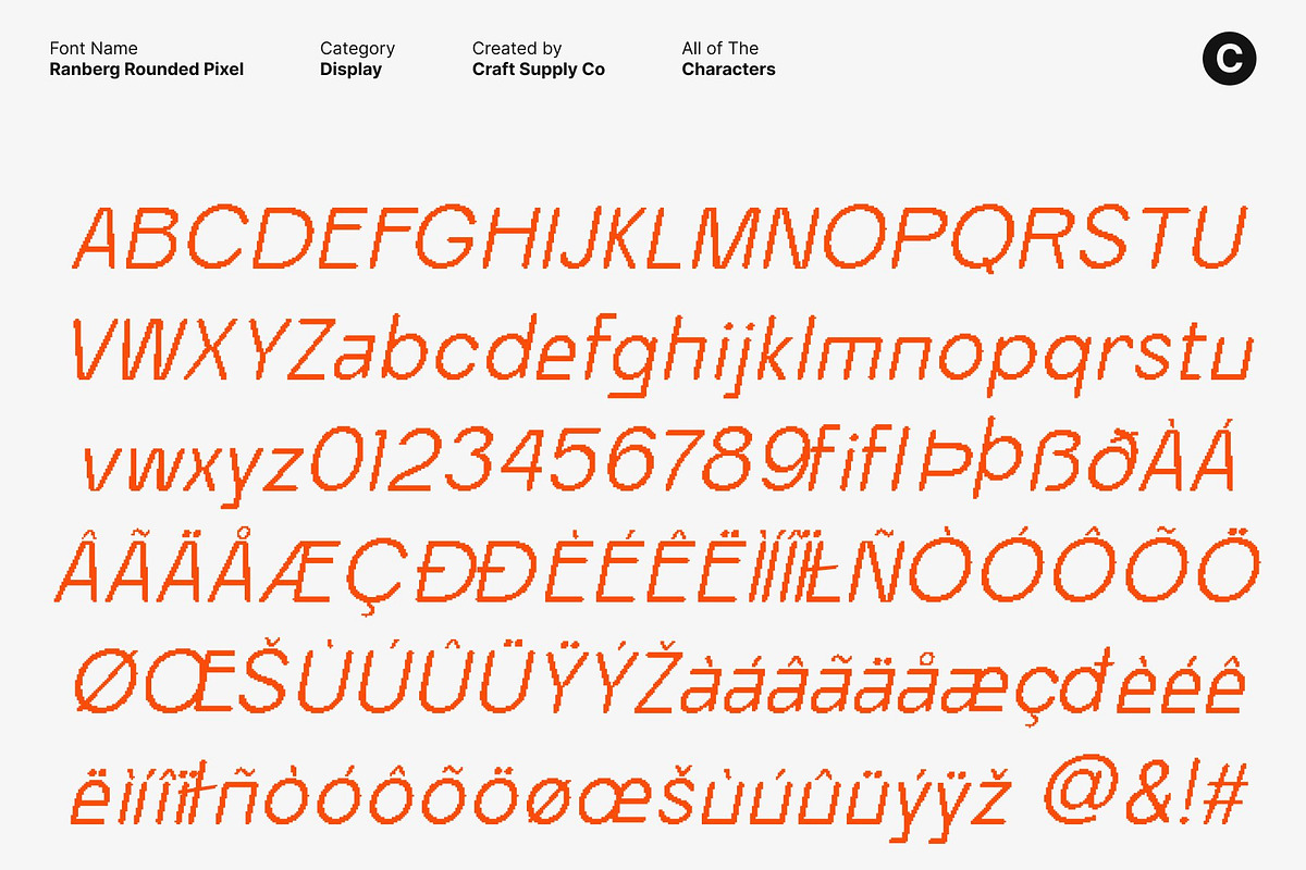 Ranberg Rounded Pixel, a Sans Serif Font by Craft Supply Co. (Photo 8 of 8)