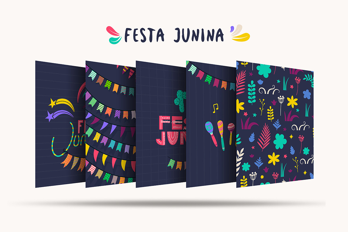 Festa Junina - Designs for postcards, a Decorative Illustration by Popova (Photo 1 of 5)