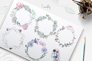 Chic Watercolor Floral Collection, an Illustration by ColorfulNest (Thumbnail 5 of 13)