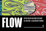 Flow Retro Color Halftones, a Texture Graphic by The Fake PNG (Thumbnail 1 of 6)