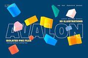 AVALON 3D Abstract Shapes v5, an Illustration by LEROY Design (Thumbnail 4 of 9)