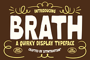 STH Brath Quirky Display Typeface, a Sans Serif Font by Sitintahitam (Thumbnail 1 of 9)