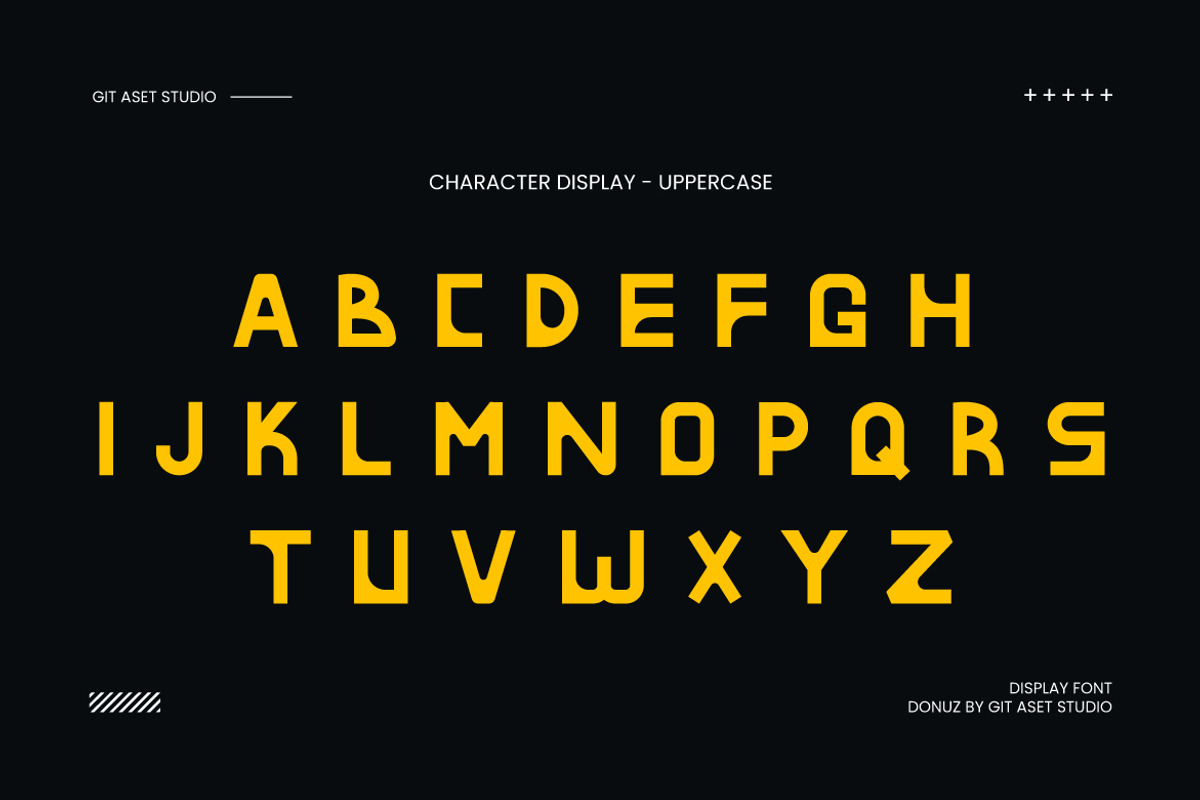 Donuz - Futuristic Display Typeface, a Sans Serif Font by gitasetstudio (Photo 3 of 6)