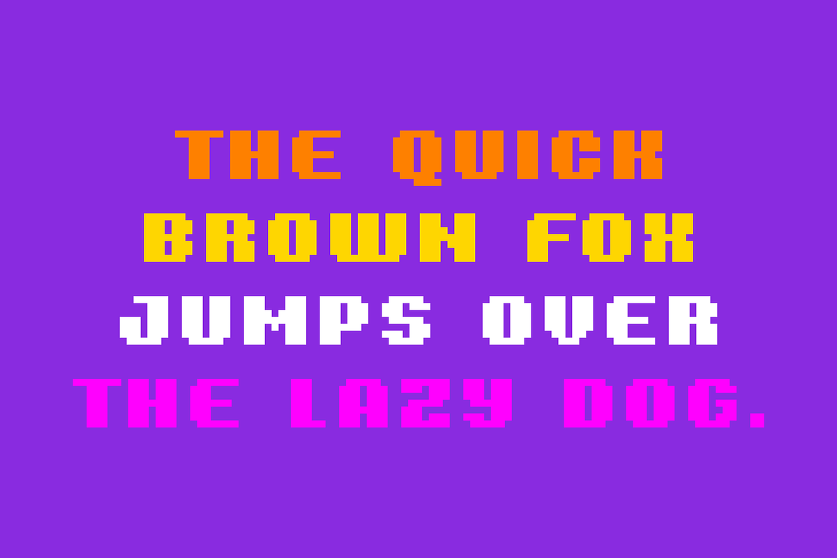 8 Bit - Multilingual Pixel Typeface, a Sans Serif Font by alpercakici (Photo 2 of 12)