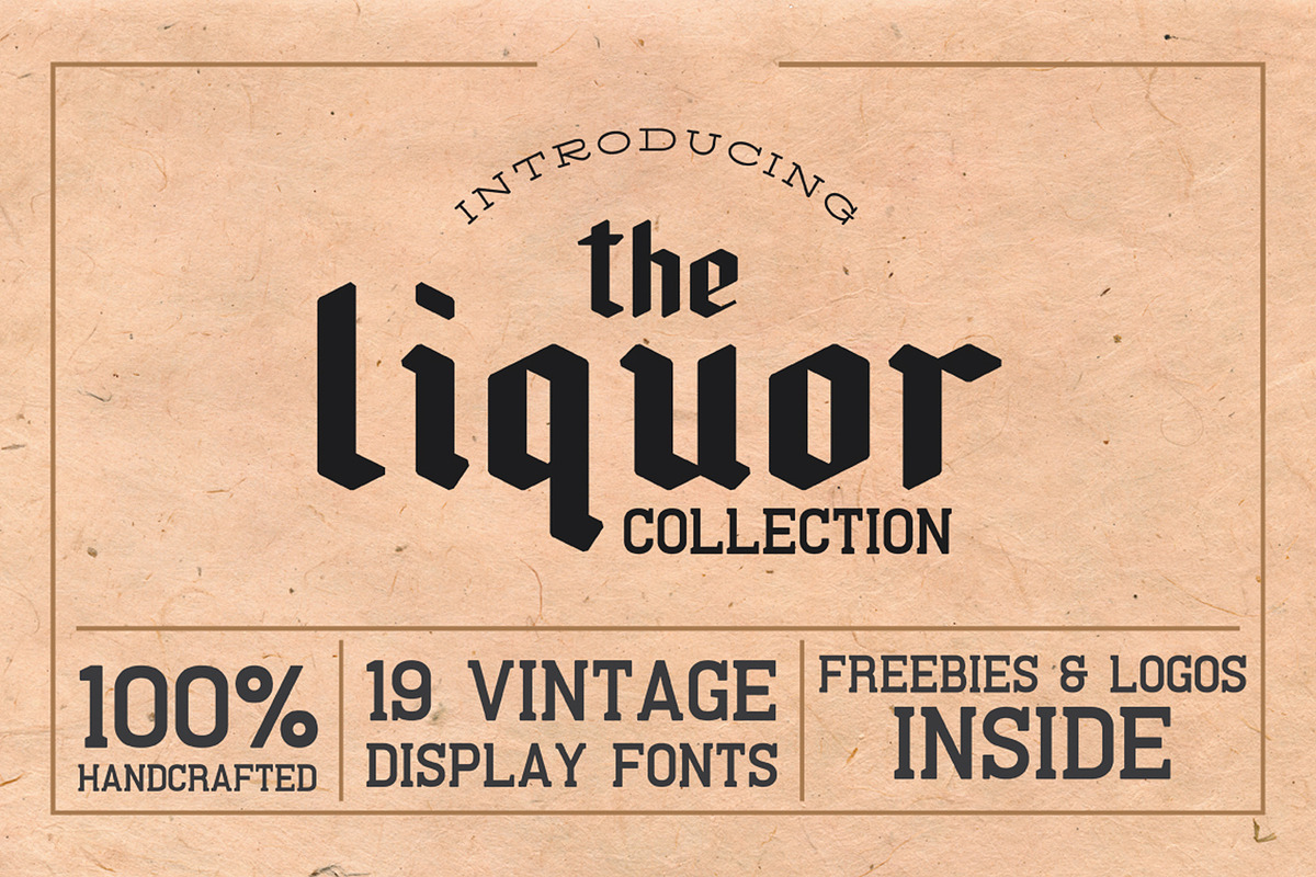 The Liquor Font Collection, a Sans Serif Font by Bart Wesolek (Photo 1 of 10)