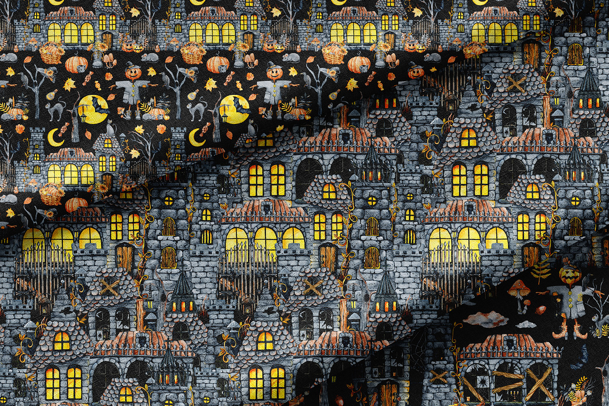 Castle Halloween digital paper, a Pattern Graphic by Artmanata (Photo 3 of 6)