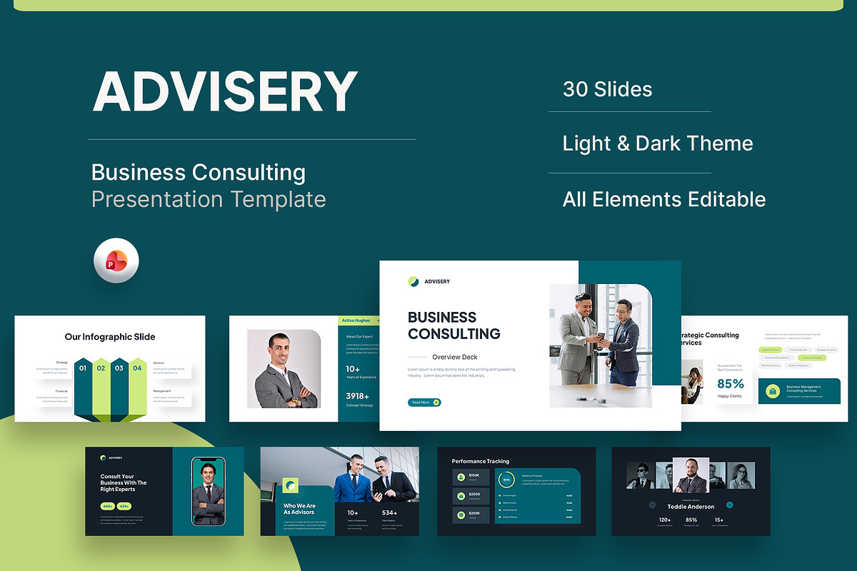 Business Consulting PowerPoint, a Presentation Template by New Coral Design (Photo 1 of 6)