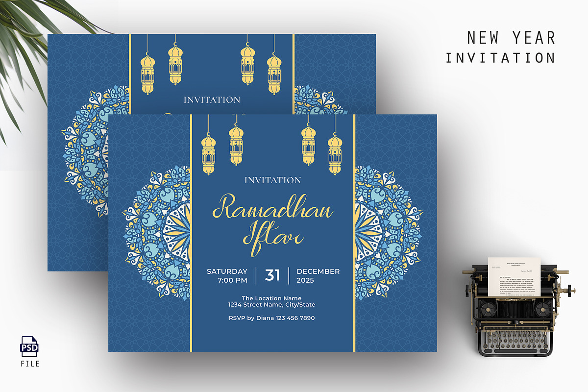 Iftar Invitation, an Invitation Template by AQR Studio