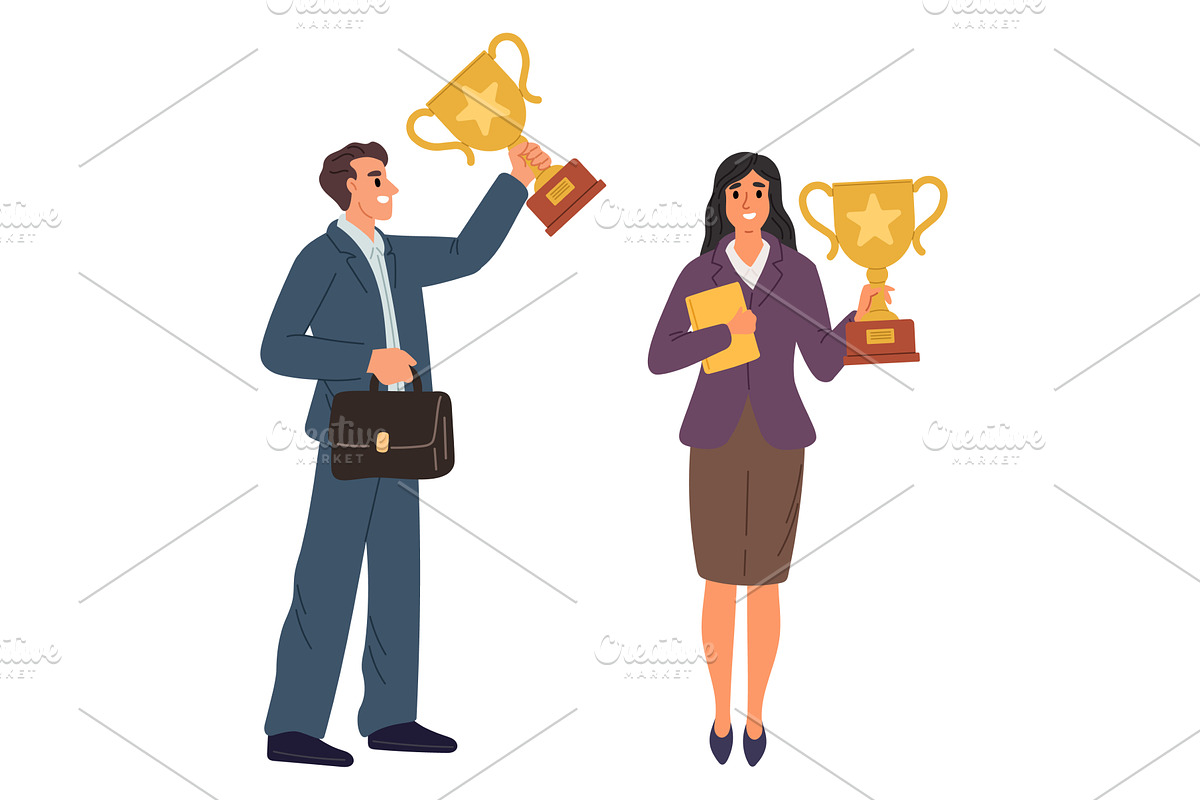 Young smiling businessman and, a Person Illustration by Vectorbuum