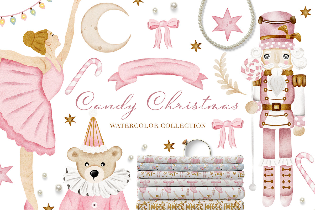 Candy Christmas Nursery Collection, a Decorative Illustration by Pati Paints (Photo 1 of 13)