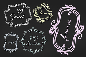 30 Sweet Deco Frames PS Brushes