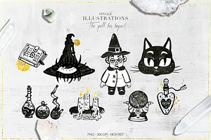 Halloween Black Magic Cliparts