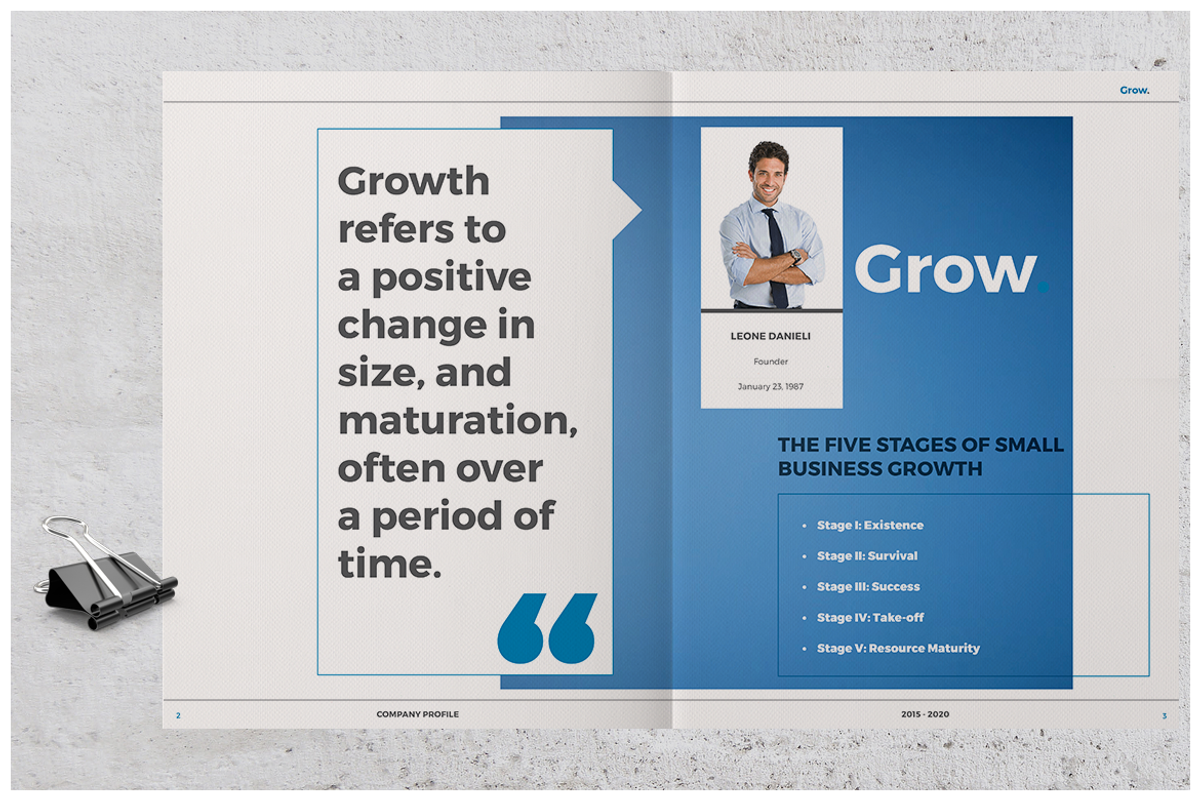 Grow. Company Profile, a Brochure Template by Boris Cupac (Photo 3 of 17)