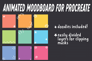 animated moodboard for procreate